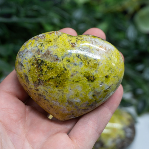 Green Opal Medium Heart Random