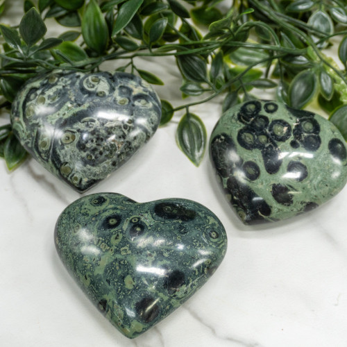 Kambaba Jasper Large Heart Random