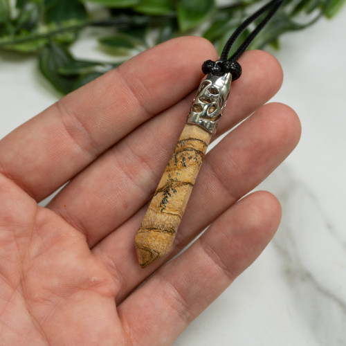 Picture Jasper Silver Pendant Random