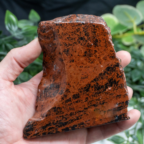 Large Half-Polished Mahogany Obsidian