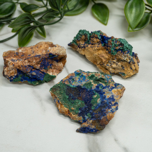 Medium Raw Azurite & Malachite Random