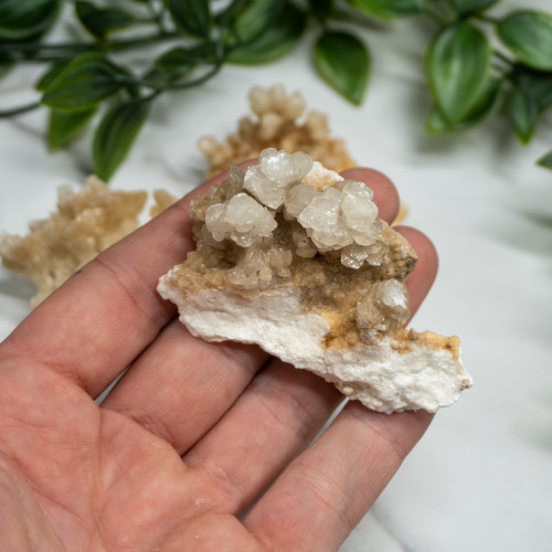 Small Raw White Aragonite Random