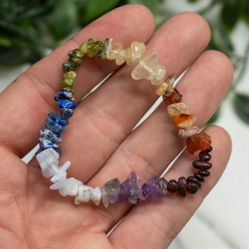 Chakra Chipped Bracelet