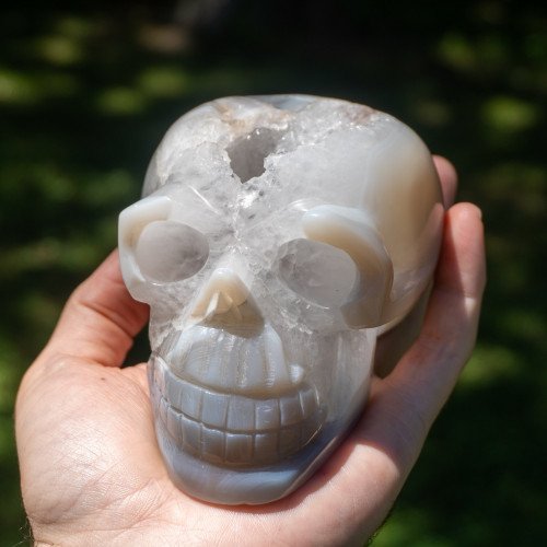 Banded Agate Cave Skull