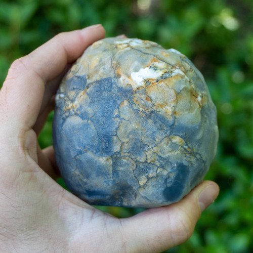 Blue Chalcedony Skull in Geode