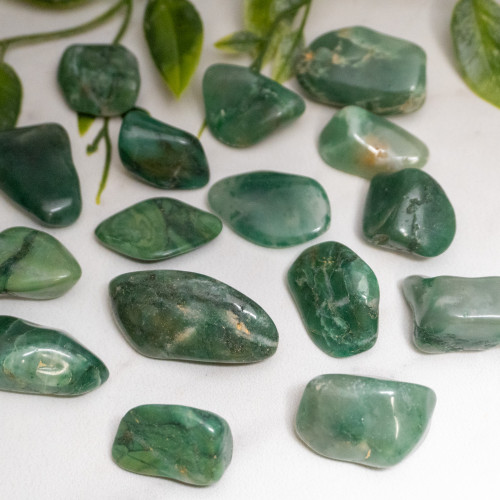 Green Chalcedony Tumbled