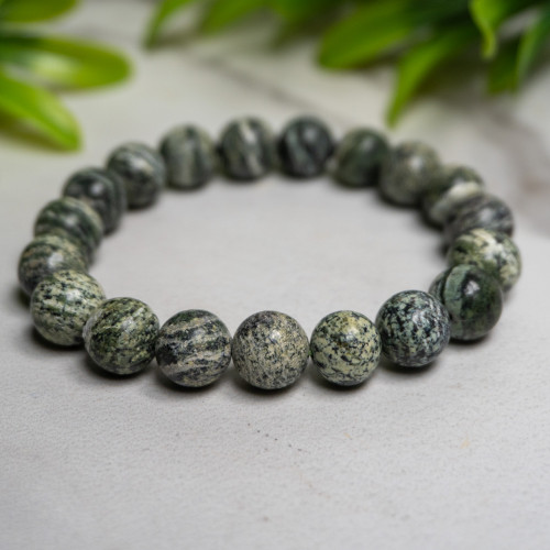 Zebra Serpentine (Green Tiger Eye) 9mm Bracelet