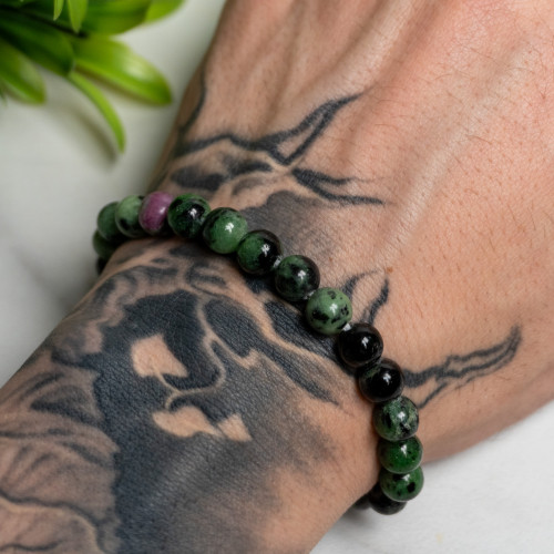 Ruby Zoisite 8mm Bracelet