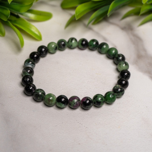 Ruby Zoisite 8mm Bracelet