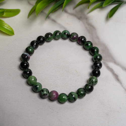 Ruby Zoisite 8mm Bracelet