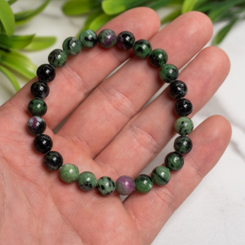 Ruby Zoisite 8mm Bracelet