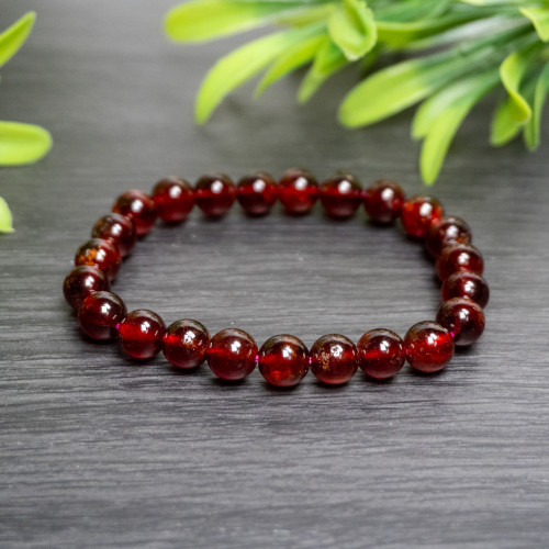 Hessonite Garnet 8mm Bracelet