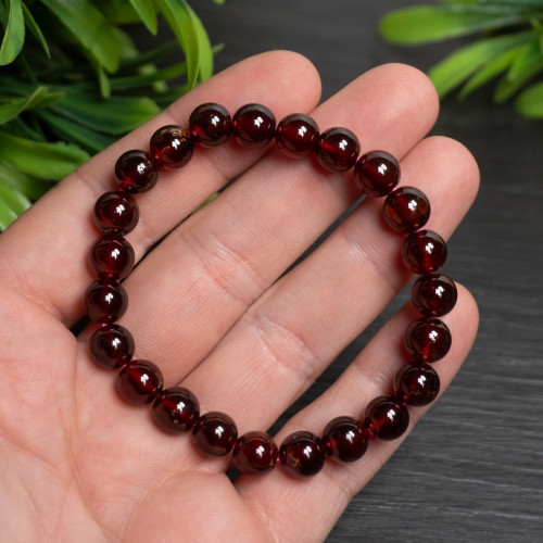 Hessonite Garnet 8mm Bracelet