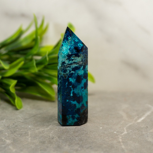 Shattuckite & Chrysocolla Tower #2