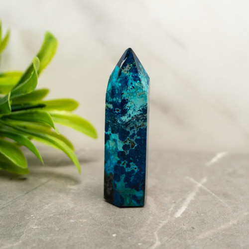 Shattuckite & Chrysocolla Tower #2