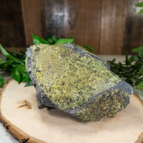 Large Raw Peridot in Bassalt #1