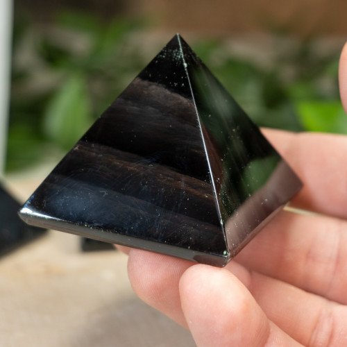 Midnight Lace Obsidian Pyramid