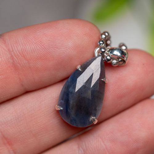 Facetted Blue Sapphire Pendant #1