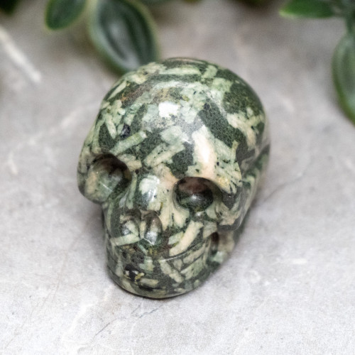 Chinese Writing Stone Skull