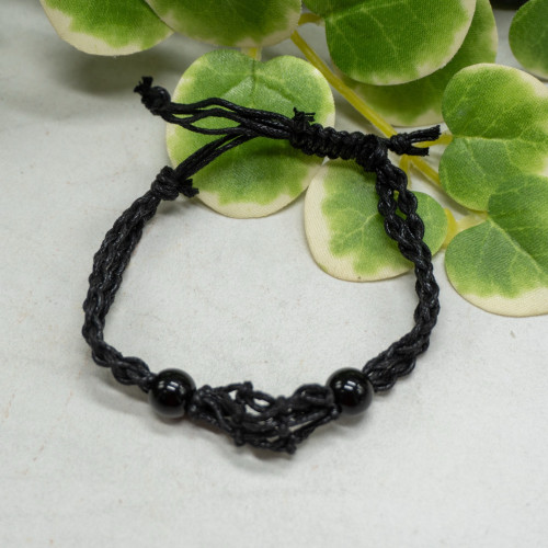 Adjustable Tumbled Bracelet Holder Black