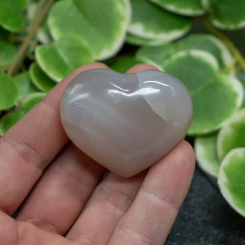 Banded Agate Heart Small