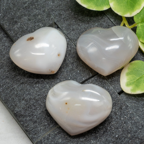 Banded Agate Heart Small