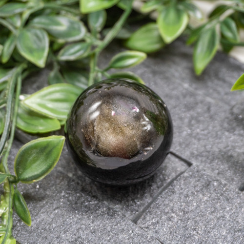 Golden Sheen Obsidian Sphere