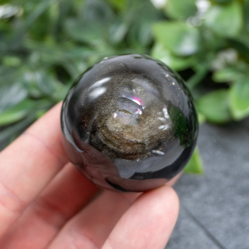 Golden Sheen Obsidian Sphere