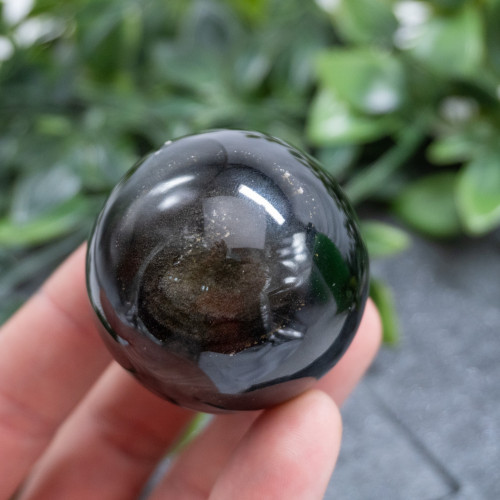 Golden Sheen Obsidian Sphere