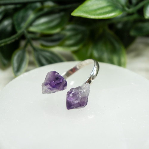 Adjustable Amethyst Ring