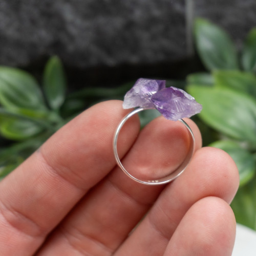 Adjustable Amethyst Ring