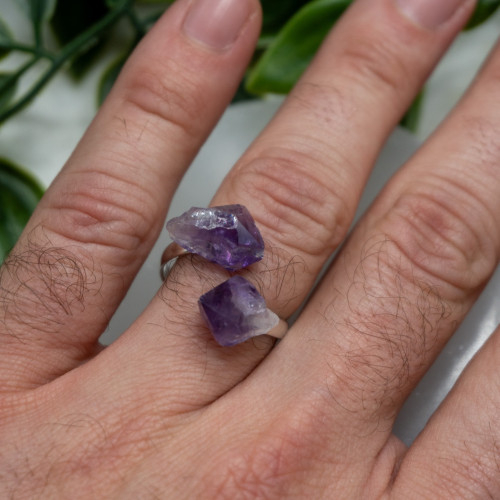 Adjustable Amethyst Ring