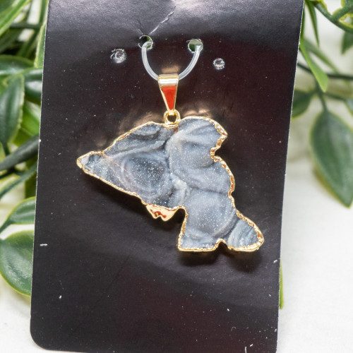 Druzy Agate Dolphin Necklace