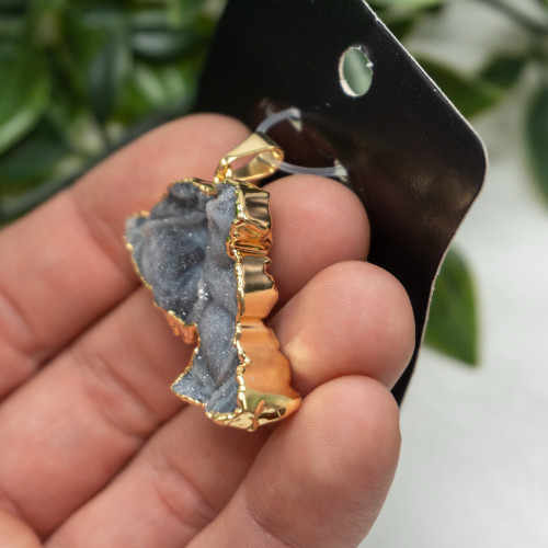 Druzy Agate Dolphin Necklace