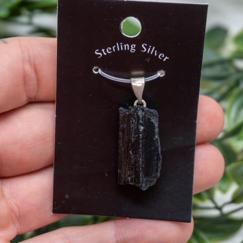 Black Tourmaline Raw Necklace