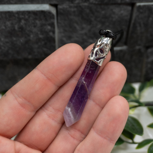 Amethyst Silver Pendant Necklace