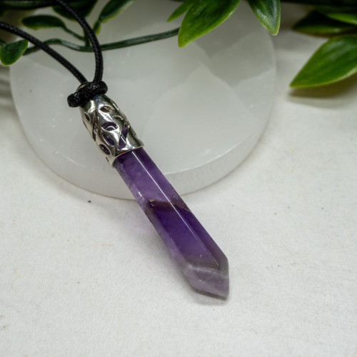 Amethyst Silver Pendant Necklace