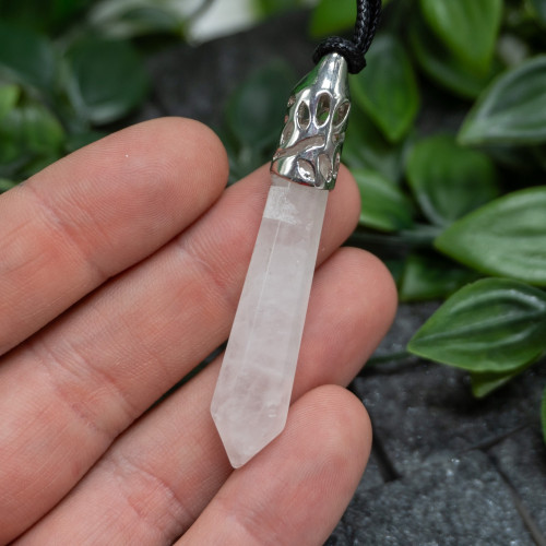 Quartz Silver Pendant Necklace