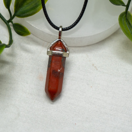 Red Jasper Mini Double Terminated Necklace