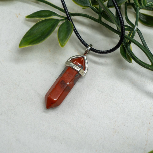 Red Jasper Mini Double Terminated Necklace