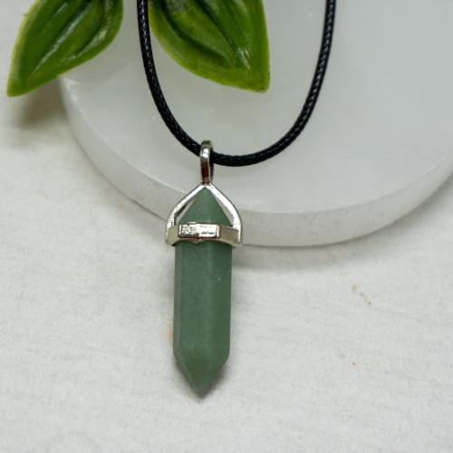 Green Aventurine Mini Double Terminated Necklace