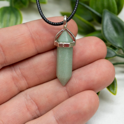 Green Aventurine Mini Double Terminated Necklace