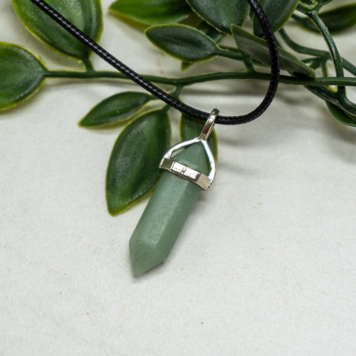 Green Aventurine Mini Double Terminated Necklace