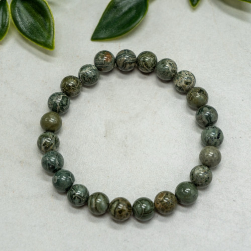 Green Rhyolite Bracelet 8mm