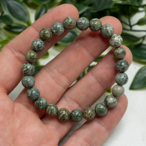 Green Rhyolite Bracelet 8mm