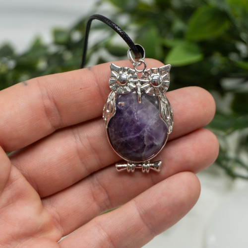 Amethyst Owl Necklace