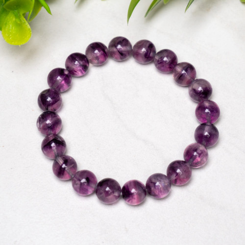 Purple Fluorite Bracelet 10mm