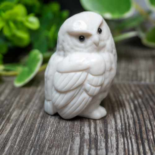 White Jade Owl Medium