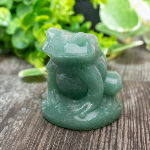 Green Aventurine Frog Large