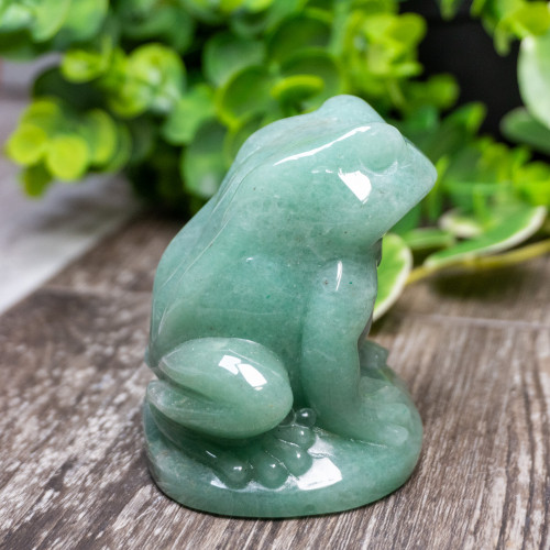 Green Aventurine Frog Large